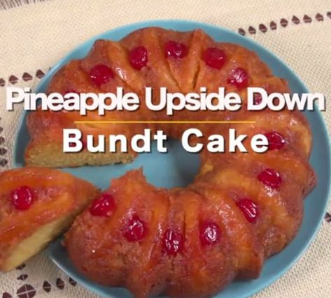 Pineapple Upside Down Bundt Cake Recipe, Pineapple Upside Down Bundt Cake, Pineapple Upside Down Bundt, Upside Down Bundt Cake, Buckwheat Cake, Pineapple Upside, Pineapple Upside Down Cake, Pineapple Upside Down, Cake Youtube