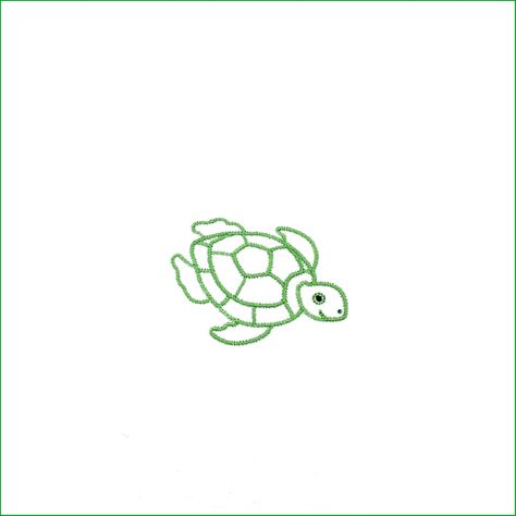 Sea Turtle Outline Mini Embroidery Design #design #embroidery #mini #outline #sea #turtle Need a simple Sea Turtle to delightfully "beachify" your monograms?This embroidery design is a digital product. You will need embroidery editing software to transfer this design to an embroidery machine for stitch out. It comes in 1.5", 2", and 3" in width. Stitch counts are approximately 1632, 2100, and 3227, respectively. The file comes in DST, EXP, HUS, JEF, PES, SEW, and VIP.As with any embroidery file Sea Turtle Outline, Turtle Outline, Diy Embroidery Shirt, Broderie Simple, Mini Embroidery, Diy Broderie, T-shirt Broderie, Embroidery Tshirt, Cute Embroidery