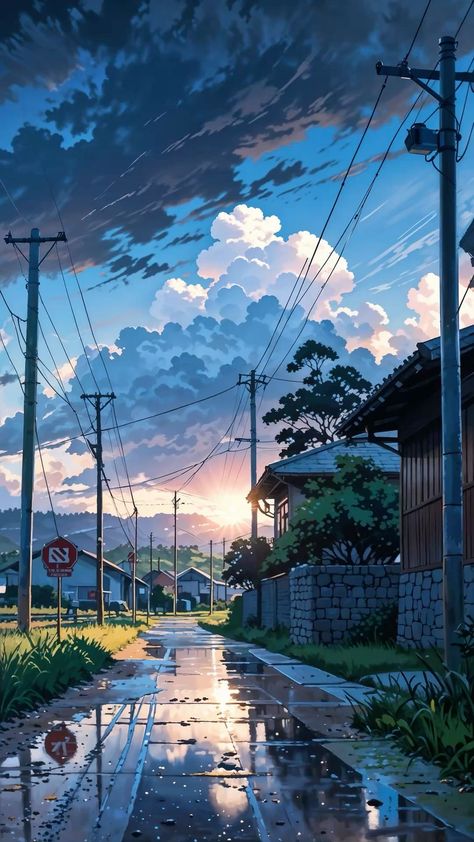 Anime Perspective, Crazy Aesthetic, Anime Town, Cool Pictures For Wallpaper, Scenery Background, View Wallpaper, Image Nature, Cool Backgrounds Wallpapers, Pretty Backgrounds