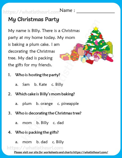 Christmas Comprehension Passages 2nd Grade, Reading Comprehension For Grade 2, Comprehension For Grade 2, Reading Comprehension Grade 1, Christmas Reading Comprehension, Picture Comprehension, First Grade Reading Comprehension, Grade 1 Reading, Reading Comprehension For Kids