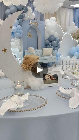 15K views · 1.8K reactions | Over the moon baby shower  led clouds, crescent moon, wood build all made by @inspired_aone 

#overthemoon #twinkletwinklelittlestar #overthemoontheme  #oncloud9 #oncloud9decorations #babyshower #hotairballoon #hotairballoontheme #babyshowerideas #girlbabyshower #hotairballoonbabyshower #upupandaway #upupandawaybabyshower #fyp #foryoupage #viral #viralvideo #airballoonbabyshower #airballoonshower | Chicago Event Decor: A-One | The Main Ingredient · Let Me Prove My Love to You Moon And Cloud Centerpieces, Teddy Bear And Moon Baby Shower Theme, Love You To The Moon And Back Baby Shower Theme, Twinkle Little Star Baby Shower Ideas, Over The Moon Baby Shower Ideas, Love You To The Moon And Back Balloon Arch, Love You To The Moon And Back Babyshower Theme, Moon Baby Shower Theme, Diy Baby Shower Decorations