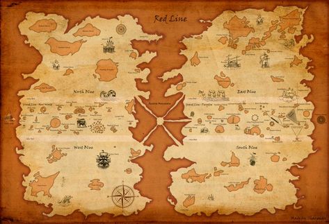 One Piece World Map, One Piece Birthdays, Custom Jeans Diy, Wan Pīsu, One Piece World, Art And Craft Videos, Mythical Beast, Underwater Creatures, Fish Man