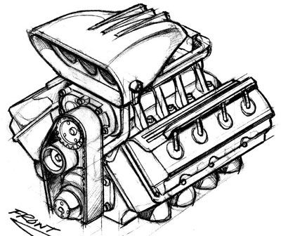 Car Engine Drawing, Corvette Drawing, Cars Black, Corvette Racing, Engineering Art, Chip Foose, Coloring Pages For Grown Ups, Toys Design, Concept Sketches