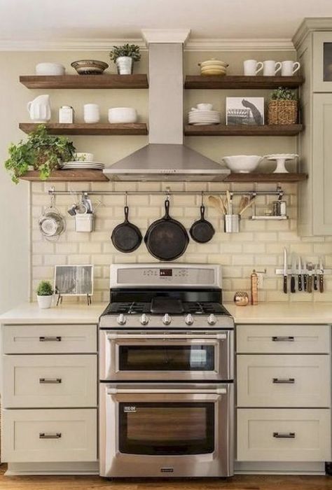 Vintage Kitchen Remodel, Small Farmhouse Kitchen, Kitchen Remodel Cost, Farmhouse Kitchen Cabinets, Kitchen Cabinets Decor, Farmhouse Kitchen Design, New Kitchen Cabinets, Kitchen Cabinets Makeover, Kitchen Farmhouse