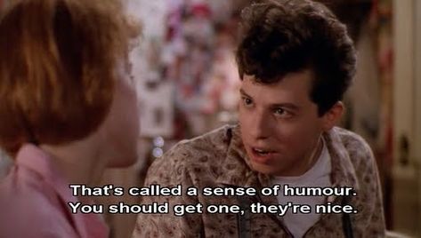 Sense of humor.   Love the movie "Pretty in Pink" John Cryer, Two And Half Men, Jon Cryer, 80's Movies, Whatever Forever, Ella Enchanted, 80s Movies, Movie Lines, Film Quotes