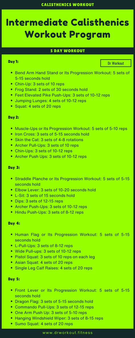 Intermediate Calisthenics Workout Routine