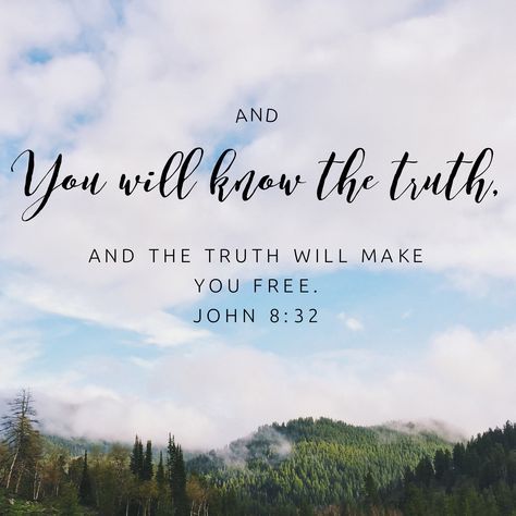 The truth shall set you free. #freethebible The Truth Shall Set You Free Quotes, Truth Sets You Free, The Truth Shall Set You Free, Freedom Pics, Happy Affirmations, Journal Bible Quotes, My Spiritual Journey, Glory Be To God, Daughter Of A King