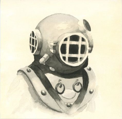 Old Scuba Diver Drawing, Old Scuba Helmet, Divers Tattoo, Dive Helmet, Tattoo Sayings, Diver Helmet, Scuba Steve, Captain Nemo, Dove Images