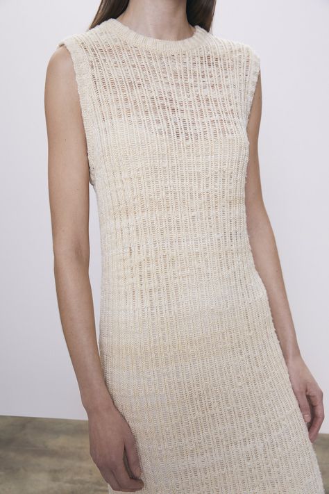 The Row Dress, Urban Minimalism, Fashion Knitting, Dress In, Akris Punto, Sleeveless Long Dress, Silk Knit, Dress Silk, Silk Slip