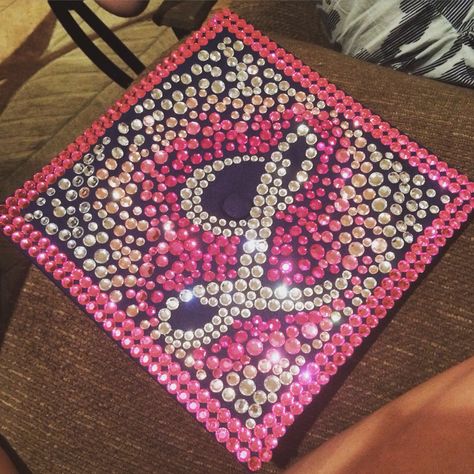 Graduation cap! Lots of bling!! Blinged Out Graduation Cap Ideas, Jeweled Graduation Caps, Graduation Cap Designs Bedazzled, Y2k Graduation Cap, Blinged Out Graduation Caps, Grad Cap Designs Rhinestone, Graduation Cap Rhinestone Design, Bling Graduation Cap, Boujee Gifts