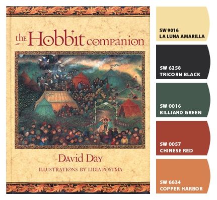 Hobbit palette Hobbit Cottage Interior, Hobbit Room Ideas, Color Palette Lotr, Hobbit Themed Bedroom, Gandalf Fireworks, Hobbit Core Aesthetic, Hobbit Color Palette, Hobbit Inspired House, Hobbit Office