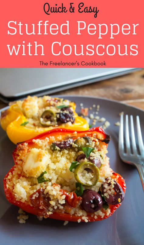 Stuffed Peppers With Couscous, Simple Stuffed Peppers, Couscous Stuffed Peppers, Vegetarian Thai, Dorm Food, Easy Stuffed Peppers, Healthy Beef Recipes, Healthy Beef, Vegan Baby