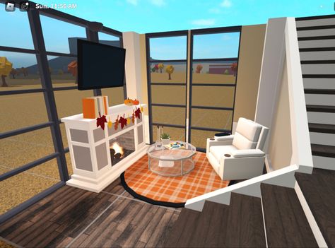 this is just a cute little bloxburg living room the cost comes to around 5-6k i think , first pin? Living Room, Halloween, Quick Saves