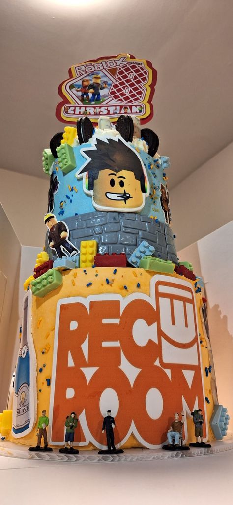 Roblox rec room Rec Room Birthday Cake, Roblox Birthday Cake, Roblox Cake, Rec Room, 8th Birthday, 7th Birthday, Pool Party, My Son, Savannah