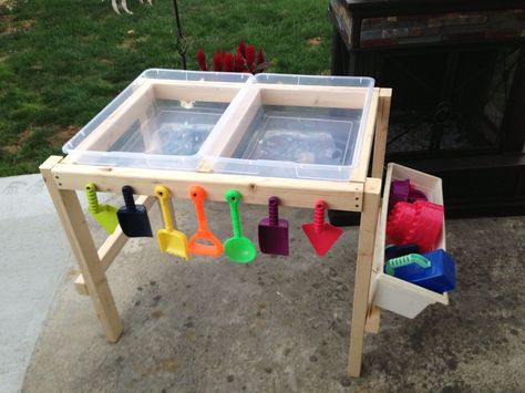 Diy Water Table, Outdoor Play Areas, Water Tables, Sand And Water Table, Kids Outdoor Play, Sensory Table, Mud Kitchen, Sand Table, Water Table