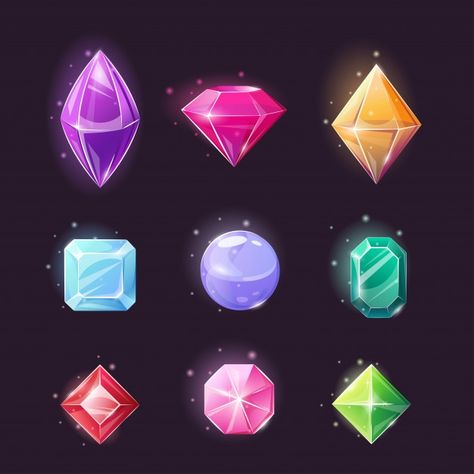 Game Gem, Luxury Jewelry Store, Colored Diamond Jewelry, Diamond Icon, Diamond Vector, Game Props, Gem Diamonds, Precious Jewels, Game Icon