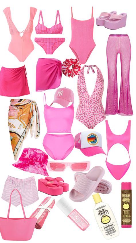 Pink beachwear Pink Tie-strap Swimwear For The Beach, Pink Bra-friendly Swimwear For Beach Party, Pink Beachwear, Pink Ruffled Beachwear Swimwear, Pink 2023, Beachy Pink Swimwear, Bra Friendly, Pink Beachwear Swimwear, Bra Friendly, Teenager Outfits, Connect With People