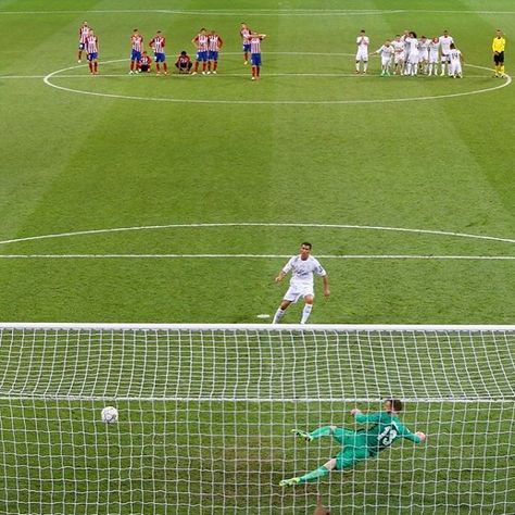 Cristiano Ronaldo: "I had a feeling I would score the winning goal – I told Zidane to leave me to last." Champions League 2016, Ucl Final, Real Madrid Team, Ronaldo Real Madrid, Soccer Stadium, Ronaldo Real, Ronaldo Cr7, Cristiano Ronaldo 7, Champions League Final