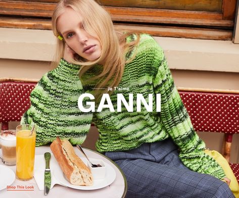 Ganni Pre-Fall 2019 Lookbook Shopbop | Fashion Gone Rogue Mens Knitted Scarf, Baby Hats Knitting, Knitted Poncho, Only Fashion, Winter Knits, Knit Hat, Fashion Shoot, Pre Fall, Baby Knitting Patterns