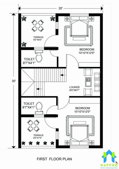 20×30 House Plan, 20x30 House Plans, Square House Plans, 20x40 House Plans, Duplex Floor Plans, Open Floor House Plans, 2bhk House Plan, Indian House Plans, Indian House