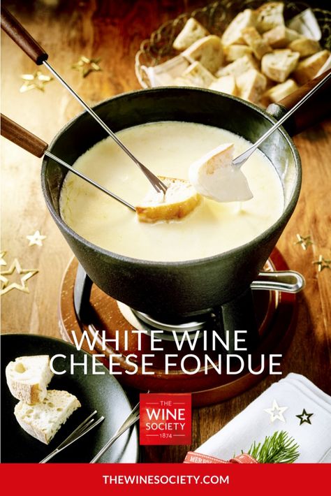 Wine Fondue Recipes, White Wine Fondue Recipes, Cheese Fondue With Wine, White Wine Cheese Fondue, Gruyere Fondue Recipes, Wine Fondue, Swiss Cheese Fondue Recipe, Cheese Fondue Recipe Easy, Fondue Cheese