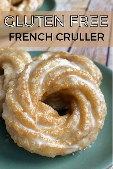 French Cruller, Cruller Donuts, Homemade Glaze, Gluten Free Doughnuts, French Crullers, Gluten Free Donuts, Sans Gluten Sans Lactose, Cassava Flour, Gluten Free Bakery