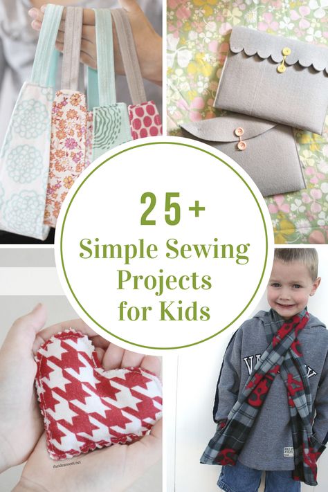 With these Simple Sewing Projects for Kids you can choose a project a week and by the end of the summer your kids will have lots of handmade gifts to give. Simple Sewing Projects For Kids, Syprosjekter For Nybegynnere, Diy Floating Deck, Diy Study Table, Cucumber Trellis Diy, Sewing With Kids, Kids Sewing Projects, Trellis Diy, Simple Sewing Projects