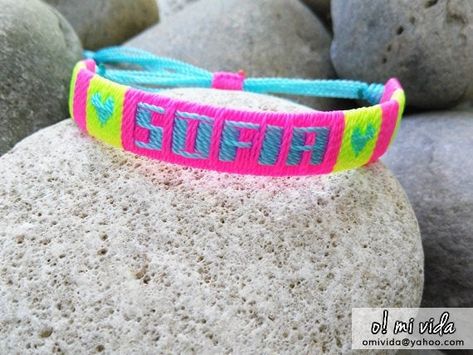 Name Bracelet, Personalized Jewelry, Children Bracelets, Waterproof Bracelets, Mexican Bracelet, Layering Jewelry, Fundraising bands Mexico Bracelets, Bracelets Mexican, Waterproof Bracelets, Bracelets Name, Bracelet Layering, Layering Jewelry, Sliding Knot, Name Bracelet, Layered Jewelry