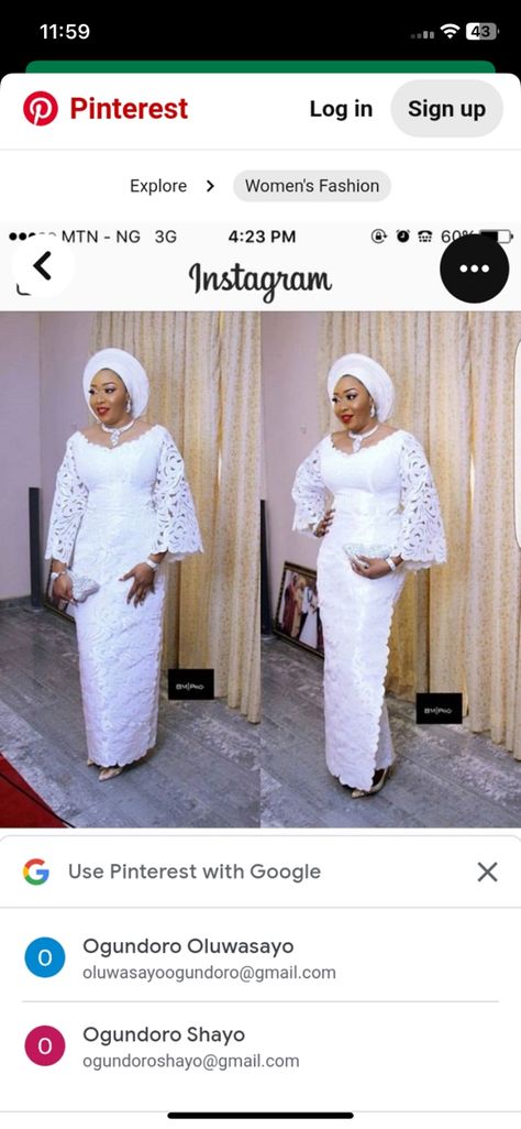 Iro N Blouse Style, Iro And Buba Styles Lace, Cord Lace Gown Styles, Lace Gown Styles Aso Ebi, White Lace Gown, Lace Dress Classy, Nigerian Lace Styles Dress, Nigerian Lace Styles, Dress Sewing Tutorials