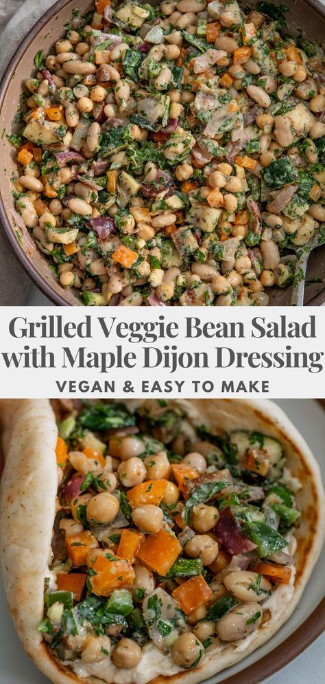 Marinated Bean Salad, Dijon Salad, Maple Dijon Dressing, Bean Salads, Dijon Dressing, Healthy Recipes Clean, Fire Food, Eat Seasonal, Veggie Salad