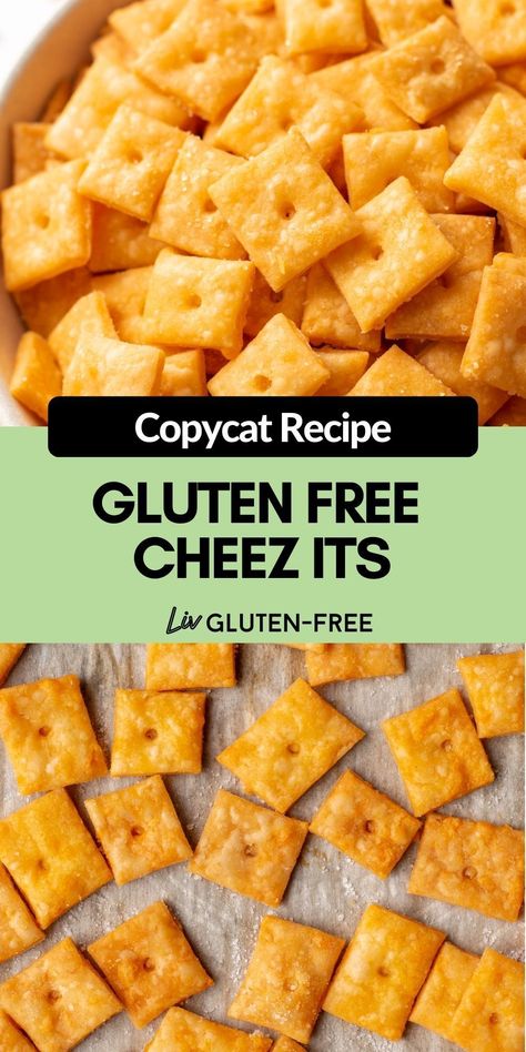 Gluten Free Cheez Its, Cheez Its, Gluten Free Crackers, Patisserie Sans Gluten, Pain Sans Gluten, Dessert Sans Gluten, Homemade Gluten Free, Gluten Free Dairy Free Recipes, Gluten Free Cheese