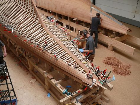 the beautiful craftsmanship of wooden boat building Classic Wooden Boats, Classic Sailing, Wooden Boat Building, Build Your Own Boat, Diy Boat, Boat Building Plans, Boat Projects, Boat Kits, Vintage Boats