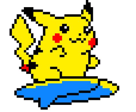 Surfing Pikachu, Pixel Art Maker, Pikachu Tattoo, Art Maker, Stencil Art, Surfs Up, Tattoo Stencils, Community Art, Surfboard