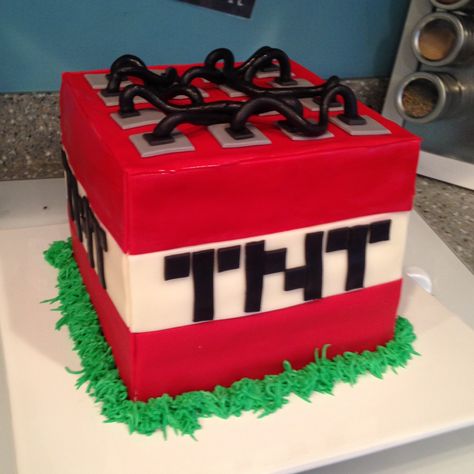 Minecraft Tnt Cake Ideas, Minecraft Tnt Birthday Cake, Cake Ideas For 8 Year Boy, Chocolate Minecraft Cake, Minecraft Warden Cake, Cake For 8 Year Boy, Minecraft Skeleton Cake, Minecraft Cake Ideas Easy, Birthday Cake For 8 Year Boy