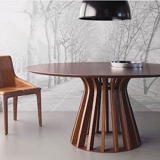 dining table Table Ronde Design, Round Dinning Table, Round Dining Room Table, Round Dining Room, Table And Chair, Dining Table Design, Marble Table, Wooden Table, Dining Room Design