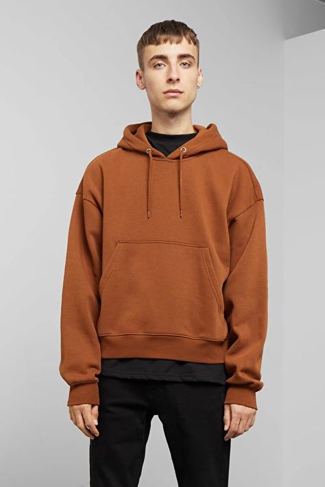 Brown Hoodie Outfit Men, Brown Hoodie Outfit, Bird Hoodie, Hoodie Outfit Men, Plain Hoodies, Brown Hoodie, Orange Hoodie, Bleach Product, Men's Hoodies