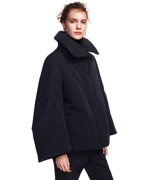 Uniqlo +J Is Back With Timeless, Understated Outerwear and More - Fashionista Uniqlo Tops, Peter Lindbergh, Hybrid Design, Down Coat, Navy Women, Jil Sander, Sanders, Black Coat, Winter Collection