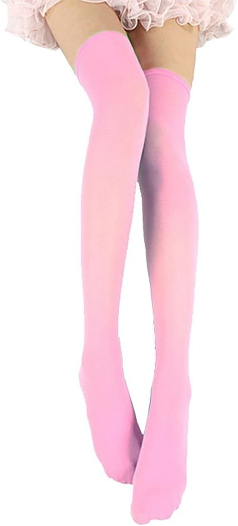 Amazon.com: ONEFIT Trendy Candy Colors Sexy Velvet Silk Stockings Overknee Socks Pink : Clothing, Shoes & Jewelry Pink Clothing, Silk Stockings, Black Clothing, Thigh High Stockings, Trendy Colors, Candy Colors, Thigh High, Thigh Highs, Knee High Sock