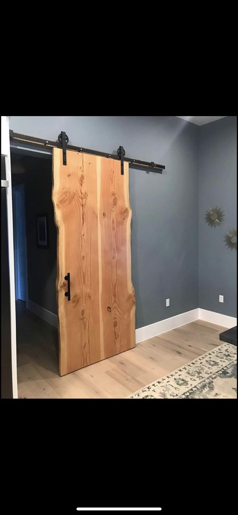 Live Edge Barn Door, Live Edge Door, Garage Expansion, Witchy Mansion, Hut Interior, Cedar Door, Farm Door, Wooden Barn Doors, Painted Interior Doors