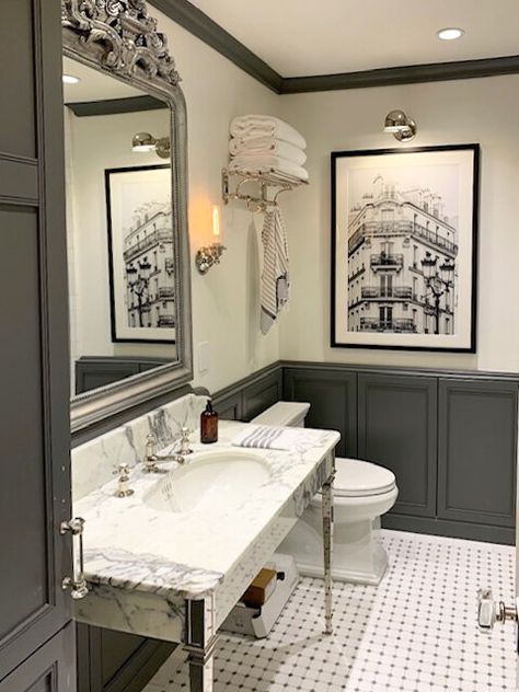 How to Create A French Bathroom at Home — Every Day Parisian Parisian Bathroom French Style, Parisian Bathroom, Bathroom Decor Inspiration, French Bathroom Decor, Timeless Bathroom Design, Paris Bathroom, Home Bathroom Decor, French Bathroom, French Style Interior