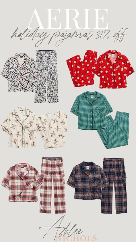 Aerie Christmas Pajamas, Aerie Pajamas, Burr Basket, Girls Christmas Pajamas, Pajamas Matching, Post Holiday, Friends Christmas, Holiday Pajamas, Pajama Pant