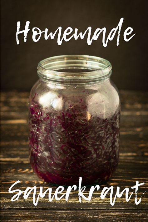 Homemade purple sauerkraut - Slavic Vegan #vegan #vegetarian #veganrecipes #sauerkraut #fermentedfood #cabbage #purplecabbage