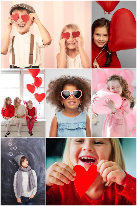 Creative & Fun Valentine's Day Photoshoot Ideas for Kids | Kids Activities Blog Fun Kids Photoshoot Ideas, Valentines Photo Ideas, Toddler Photography Poses, Photoshoot Ideas For Kids, Valentines Pictures, Valentines Baby Photos, Valentine Pictures, Valentines Day Photoshoot, Valentines Photoshoot