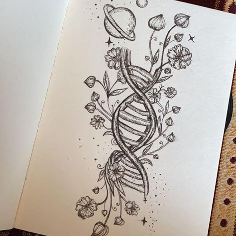 Biology Tattoo, Fearless Tattoo, Anatomical Tattoos, Ems Tattoos, Science Tattoos, Dna Art, Dna Tattoo, Beetle Tattoo, Canvas Art Painting Abstract