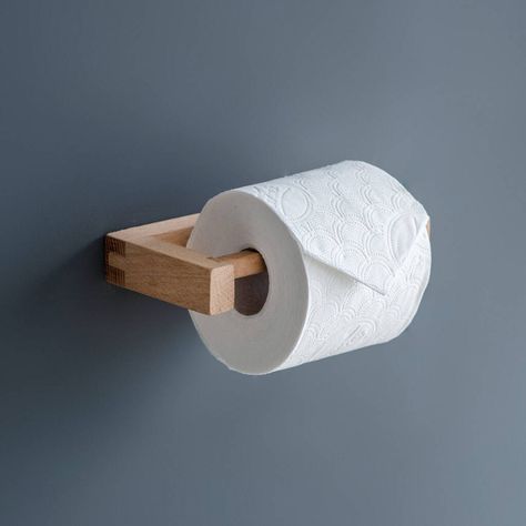 Minimalist Toilets, Wooden Toilet Paper Holder, Bathroom Toilet Paper Holders, Toilet Bathroom, Toilet Paper Holders, Masonry Wall, Paper Holders, Rustic Bathroom Decor, Shop Storage