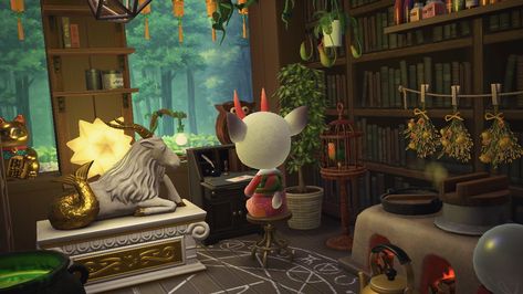 🌻🌾 : star–pochette: Shino’s witchy apothecary Acnh Shino House Interior, Acnh Shino House, Acnh Apothecary, Shino Acnh, Witchy Apothecary, Villager House, Animal Crossing Villagers, Acnh Inspo, House Inspo