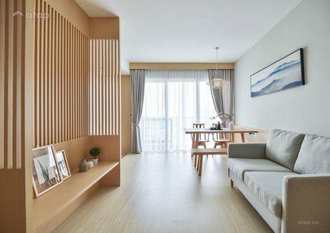 Verdi Condominium, Cyberjaya interior design renovation ideas, photos and price in Malaysia | Atap.co Muji Interior Design, Muji House, Condominium Interior Design, Small House Furniture, Condominium Interior, Condo Interior Design, Living Hall, Condo Interior, Concept Home