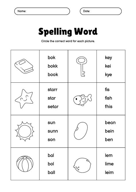 1st Grade Spelling Words Worksheet Phonics 2nd Grade Worksheets, Grade 1 Spelling Worksheets, 1st Grade Worksheets Free Printables Spelling, 1st Grade Test Worksheets, Spelling Words For 2nd Grade Activities, First Grade Spelling Worksheets, 2nd Grade Sight Word Worksheets Free, 1st Grade Circulum Homeschool, Spelling Worksheets 1st Grade