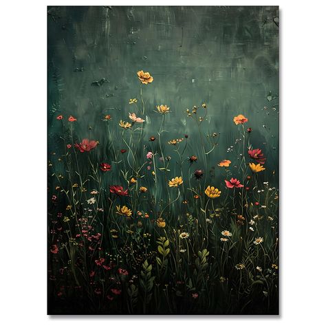 PRICES MAY VARY. Transform your living space into a tranquil haven with our wildflower Wall Art. This captivating piece showcases the enchanting beauty of a botanical print, creating a serene atmosphere that adds a touch of magic to any room. Available in three sizes: 12x16 inches, 16x24 inches, and 24x36 inches, it's the perfect addition for nature and art lovers alike. 【Heartwarming Gifts】Give retro trendy wall deocr print to your friends, loved one or coworker as an Anniversary, Thanksgiving Cozy Artwork, Woodland Wall Art, Wildflower Paintings, Plant Painting, Pressed Flower Art, Landscape Poster, Nature Wall, Floral Wall Decor, Farmhouse Wall Decor