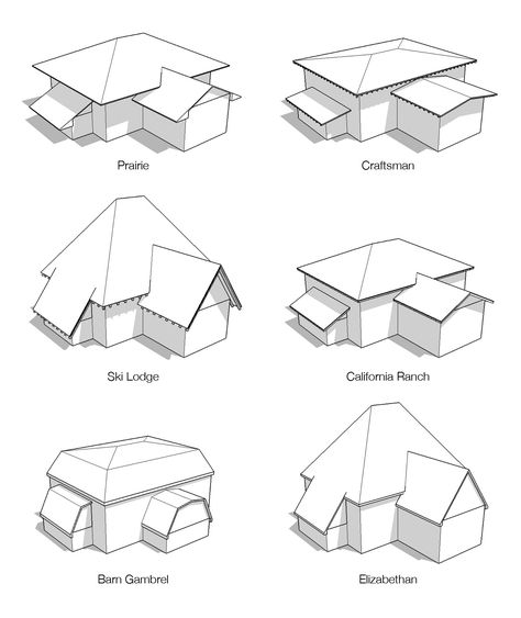 Official SketchUp Blog: Instant Roof, instant productivity Roof Types Style, Architecture Drawing Sketchbooks, Perspective Drawing Architecture, Architecture Drawing Plan, House Roof Design, Architecture Design Sketch, Architecture Design Drawing, Architecture Concept Drawings, Roof Styles